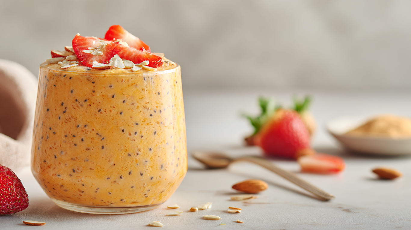 Pudding chia z mango - przepis na wysokobiałkowy fit deser