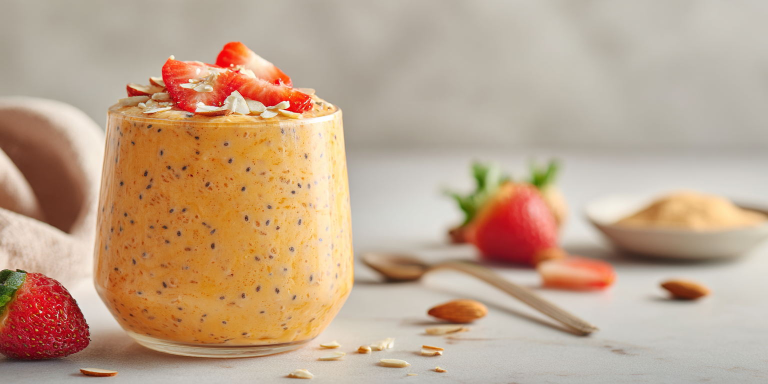 Pudding chia z mango - przepis na wysokobiałkowy fit deser